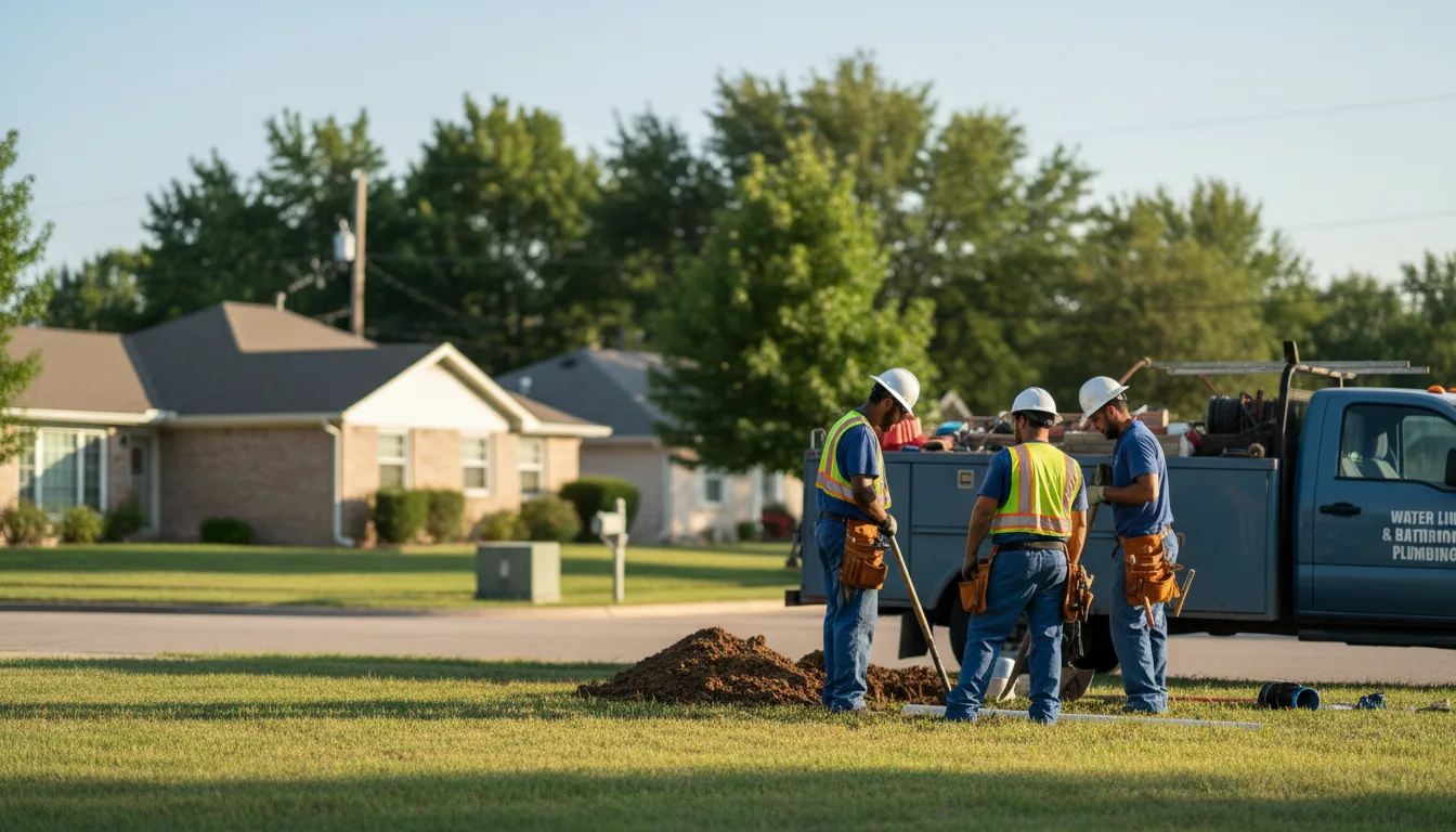 Residential water line and bathroom plumbing service in Doddridge, AR
